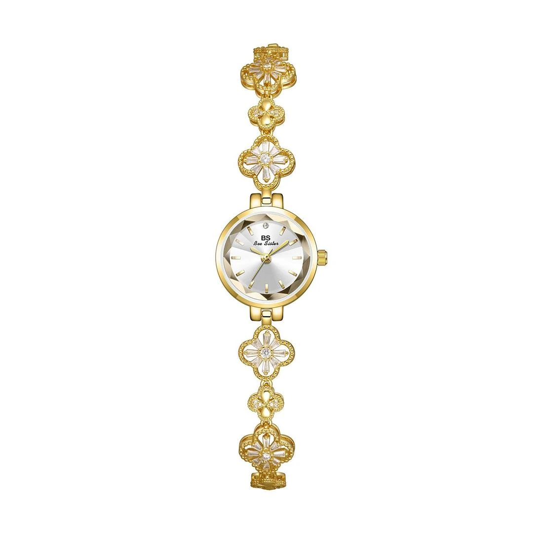 Women's Gold-Plated Stainless Steel Bracelet Watch - Elegant and Sophisticated