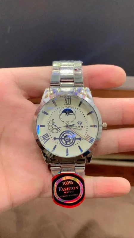 Men's Stainless Steel Analog Watch Multicolor
