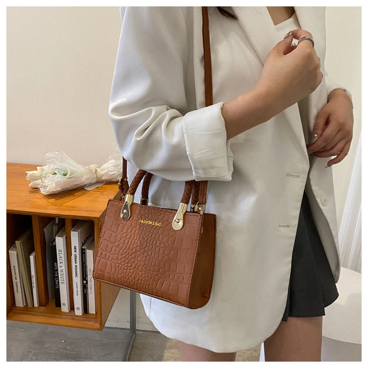 Generic Women’s Light Blue Retro Crossbody Satchel Bag