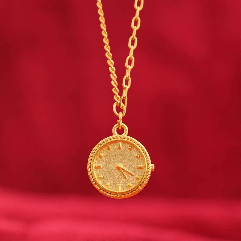 Luxury clock pendant watch necklace