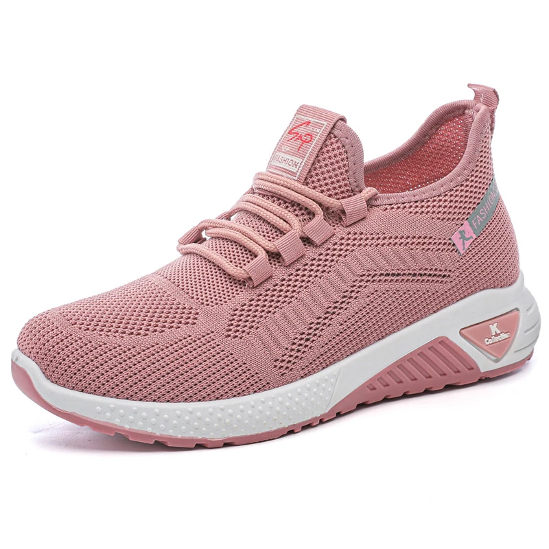 Women's Fly-Knit Sports Shoes – Breathable Casual Sneakers