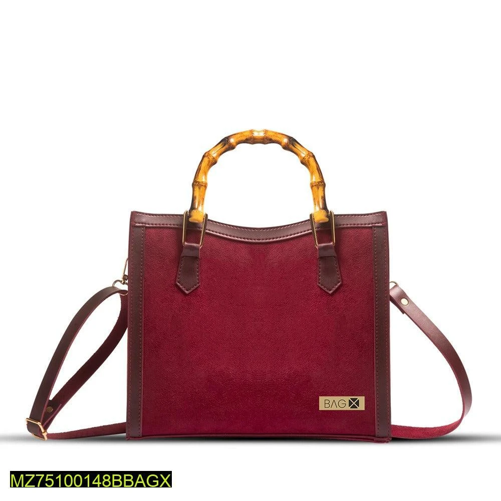 BagX- woodcraft Suede Maroon Bag