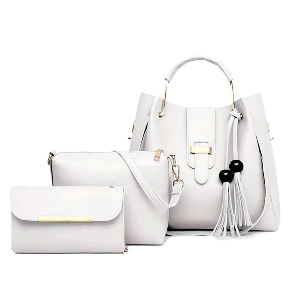 BagX- Alexa 3 piece White Handbag