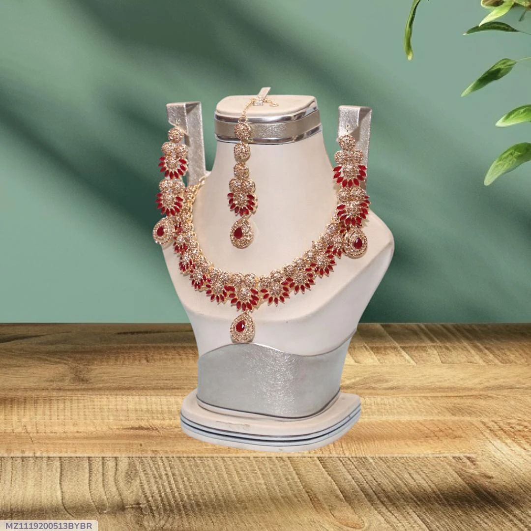 Gold Platted Crystal Bridal Set - Unique & Elegant