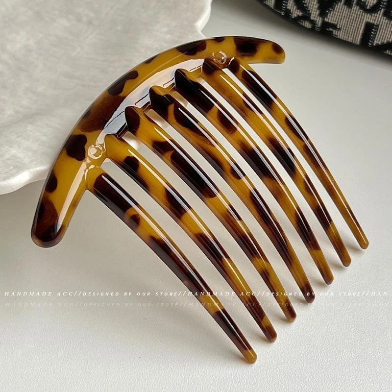 Elegant Leopard Print Hair Comb - Versatile Hair Accessories for Women