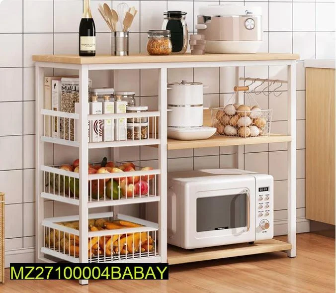 Iron Oven Rack 5 Shelves & Microwave Storage