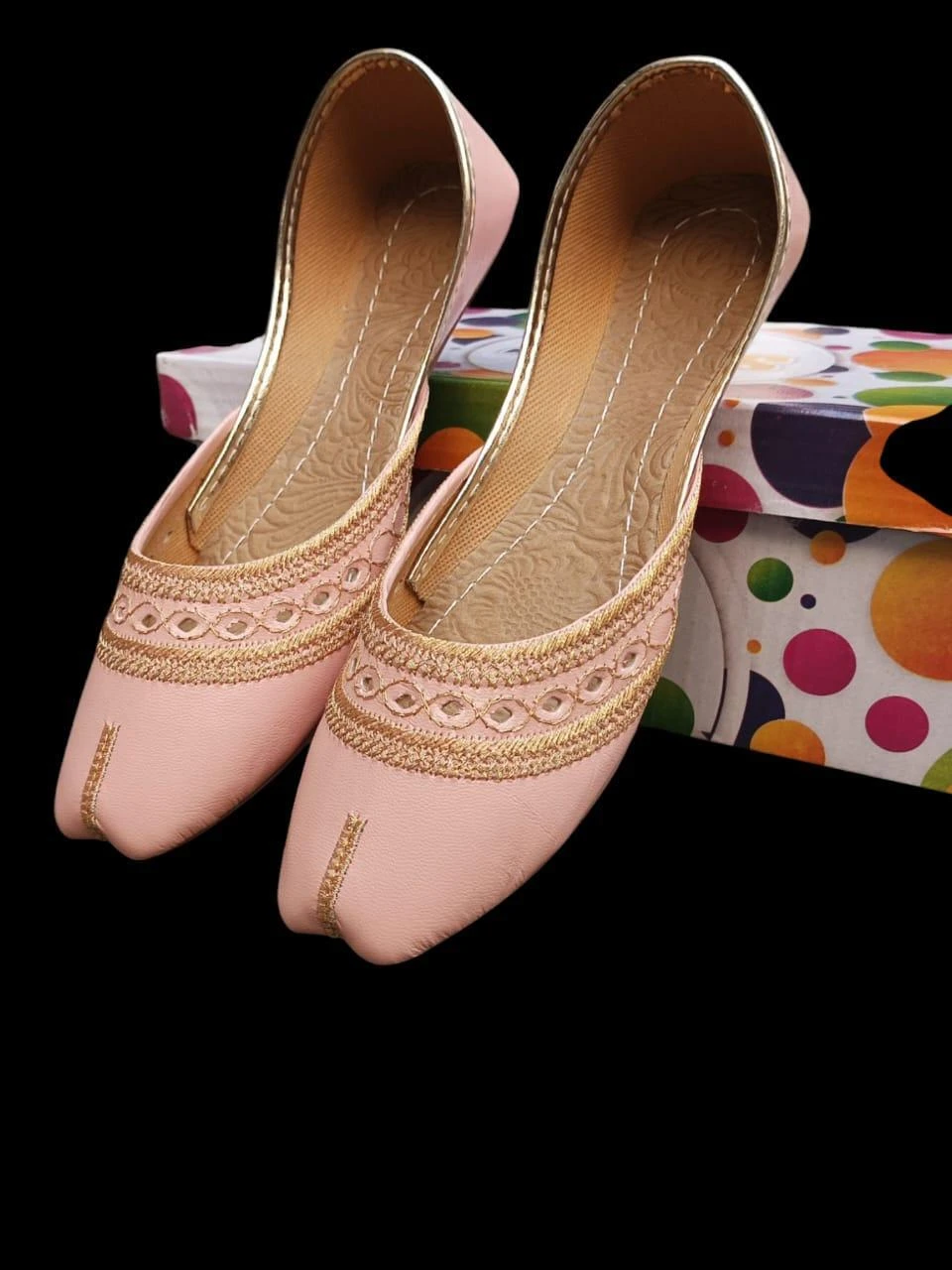 Stylish Women valvet Khussa with thread work