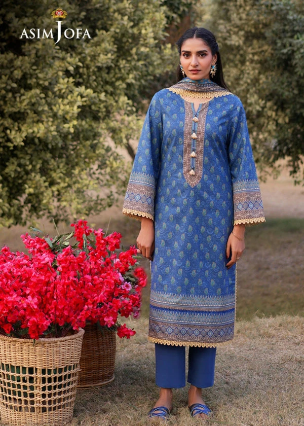 Asim Jofa 03 Printed Lawn 3 Pcs by Asim Jofa - Luxury Unstitched Eastern Wear