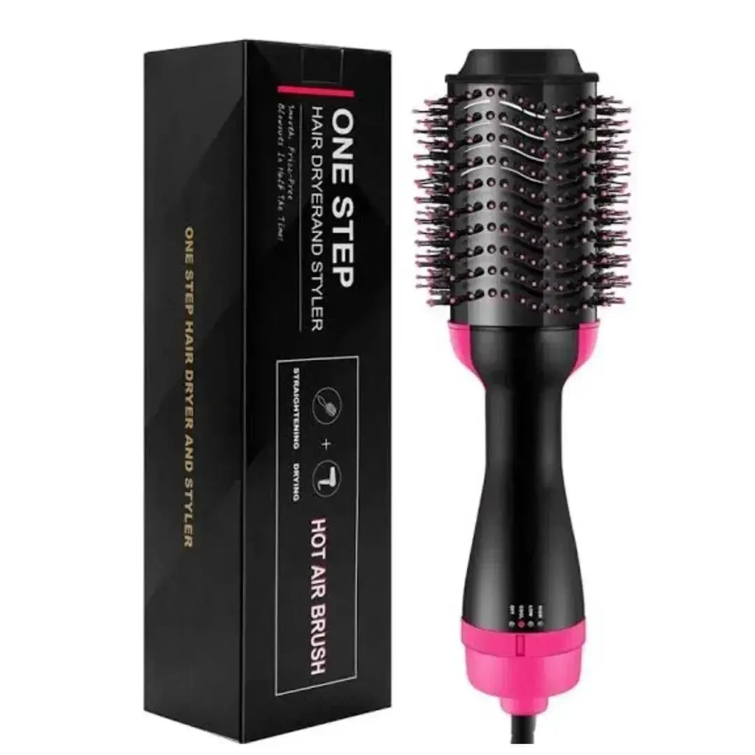 Fast Drying Hair Dryer Brush ABS Pink Lightweight