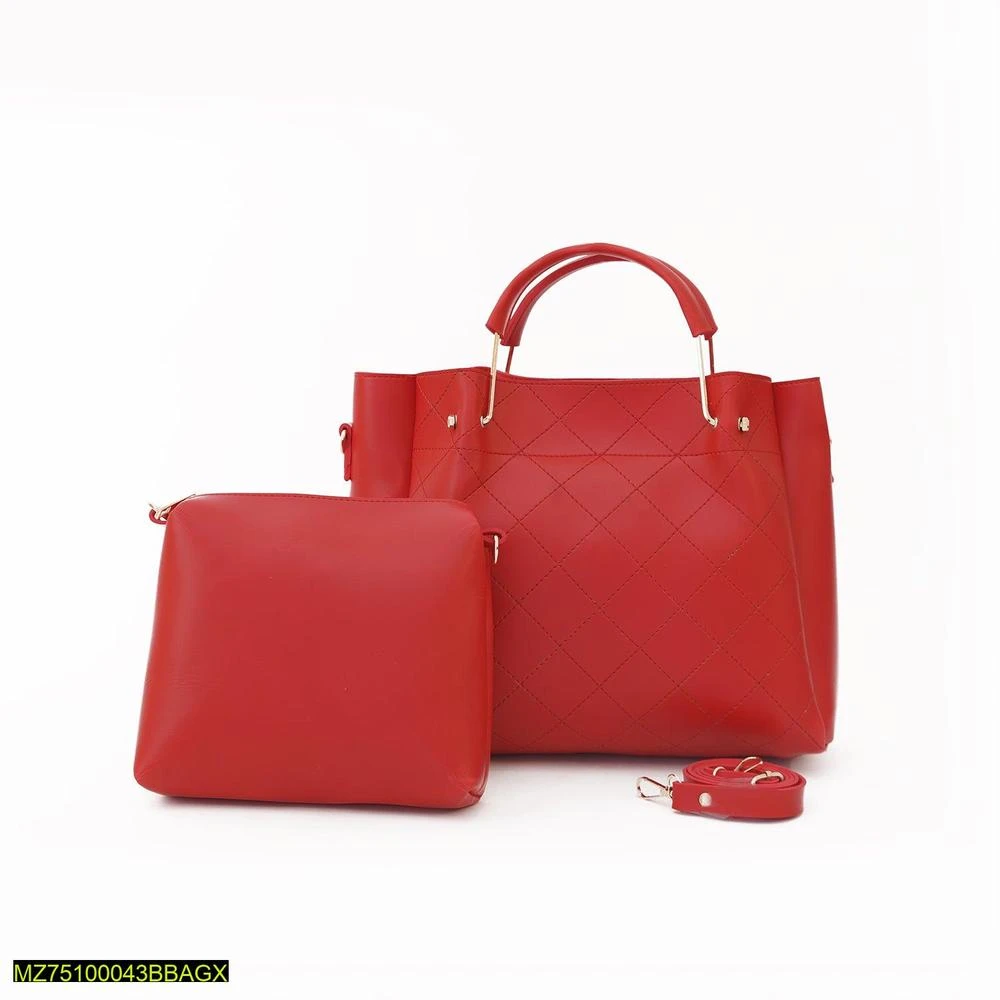 BagX- 2 pc Berry Leather  Handbag Set