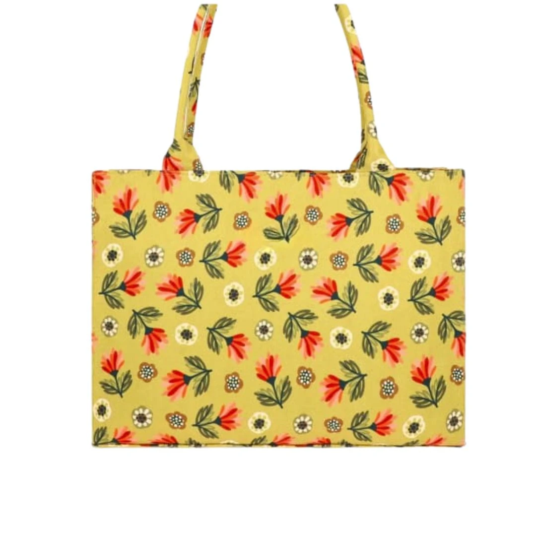 BagX- Flora Bloom PU Leather Totebag, Green