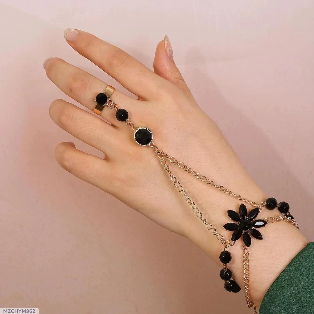 Elegant Lotus Flower Ring & Bracelet Set