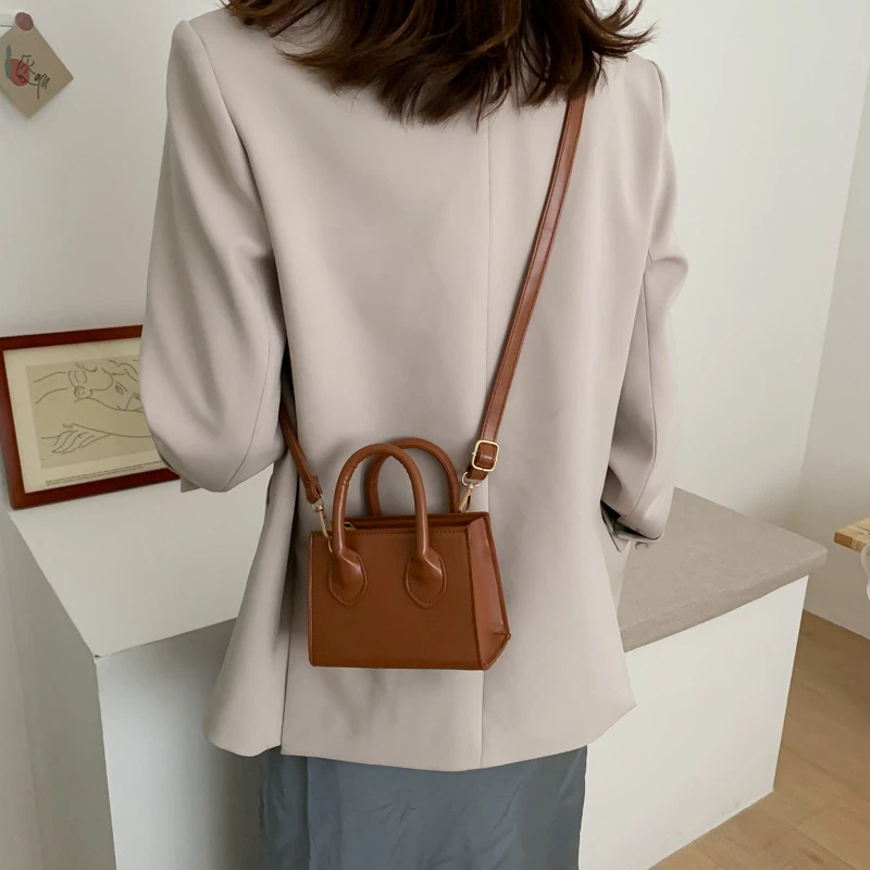 Solid Color Crossbody Bag