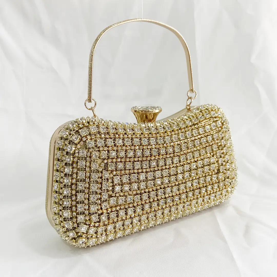 Diamond-Encrusted Handheld Party Bag for Women – Elegant Wedding and Formal Handbag