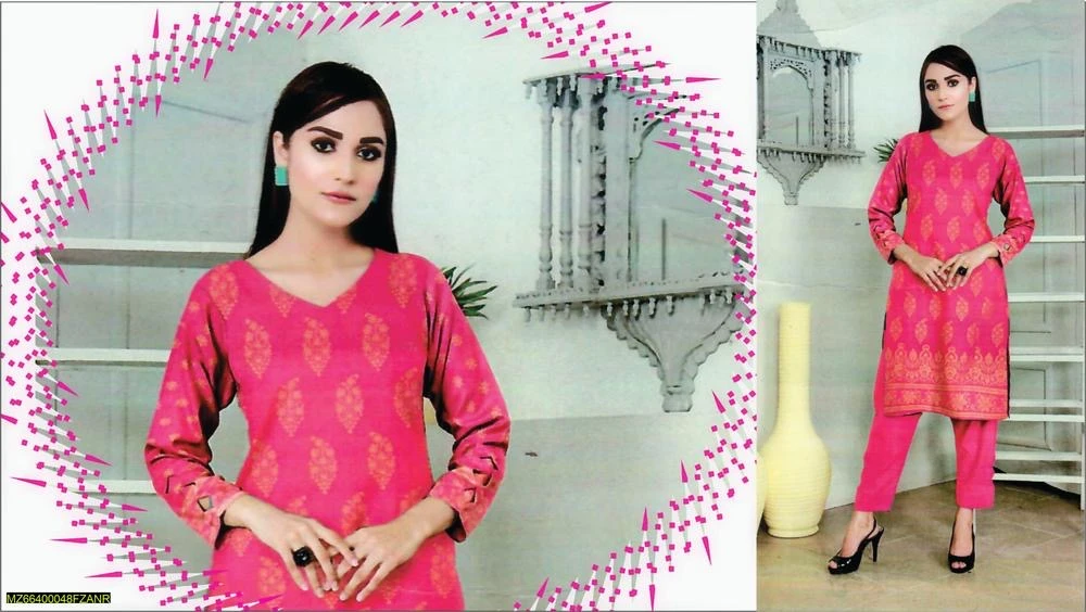 Unstitched 2pc karandi Jacquard Broshia Suit