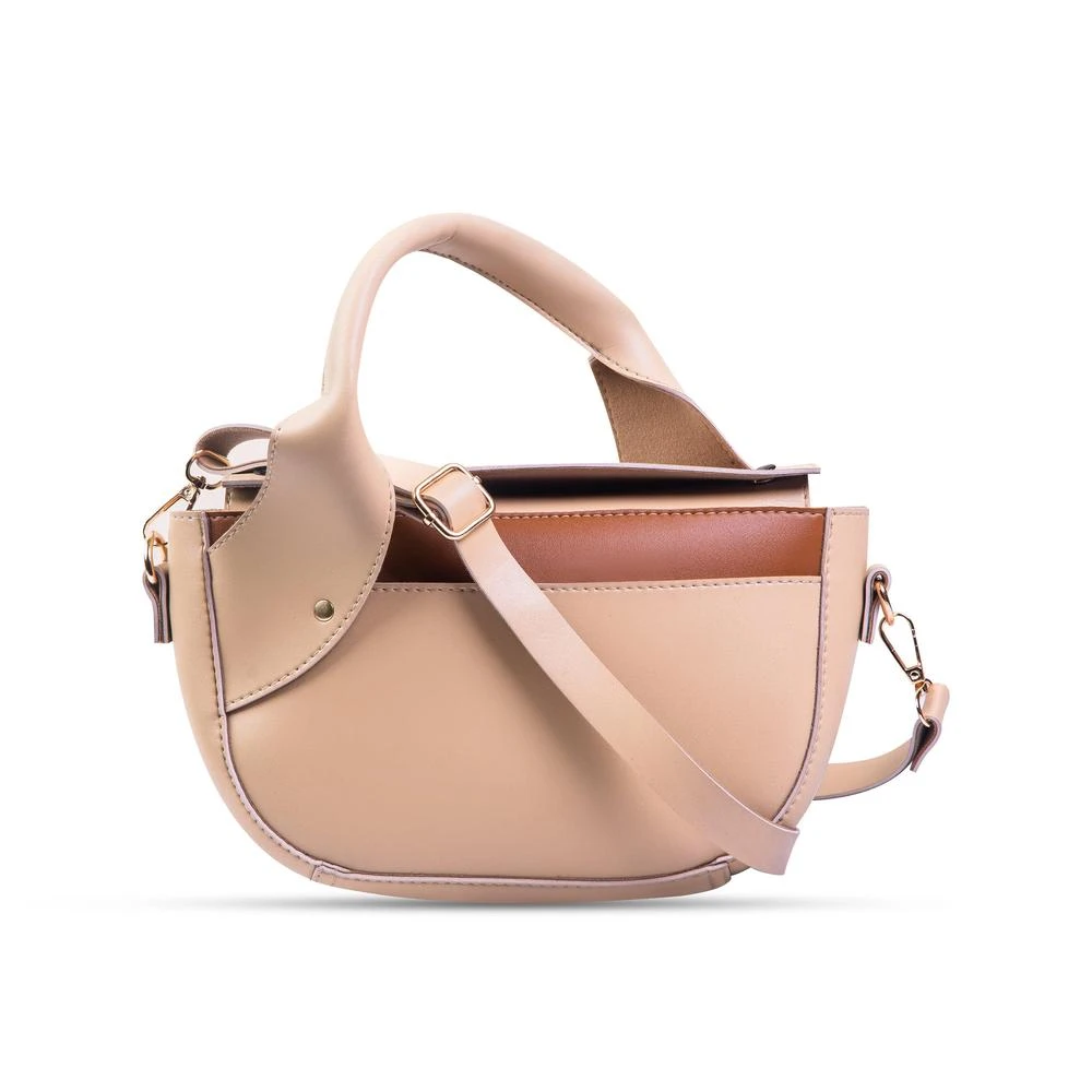 BagX- Twisted Handle Beige Handbag