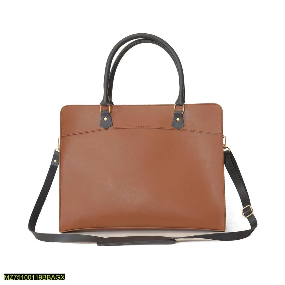 BagX- Women's Synthetic Synthetic Craze Laptop Bag Brown